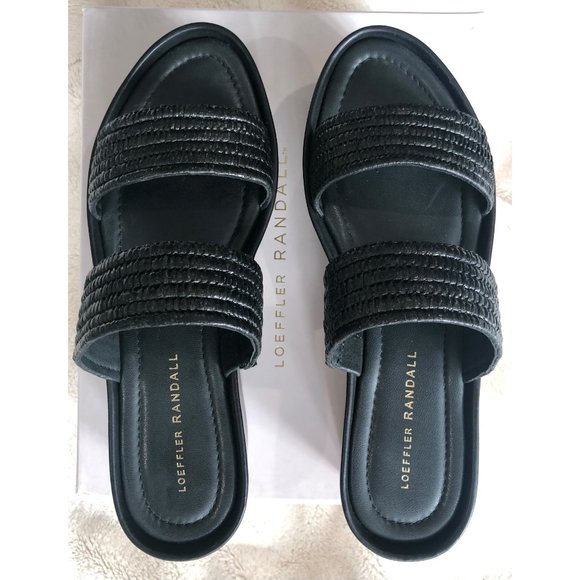 Loeffler Randall Black Luna Raffia Platform Sandal - Picture 6 of 11